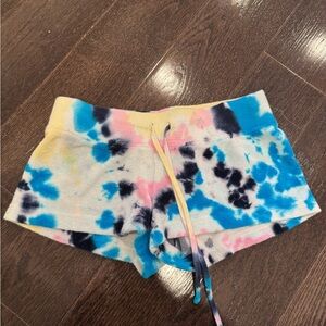 Hard Tail Tie-Dye Athletic Shorts - Blue, Pink, Black